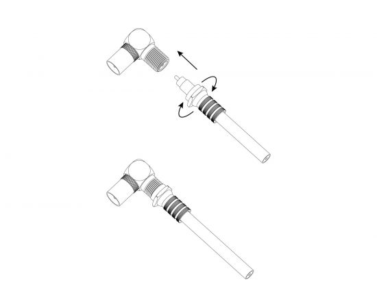Угловой переходник ЭРА Simple RSA04 гнездо F - штекер TV Б0048297 – изображение 2