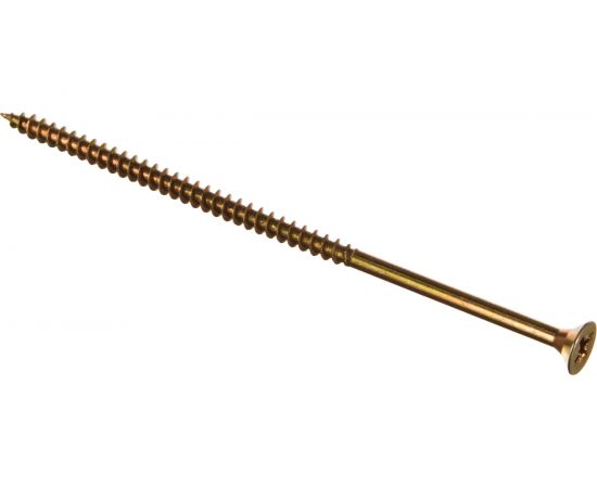 Потайной универсальный шуруп Метизный двор 5,0x120, желтый, 100 шт. 4607159063564 – изображение 2