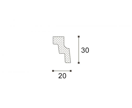 Карниз потолочный NOMASTYL (2000х20х30 мм) NMC MC – изображение 2