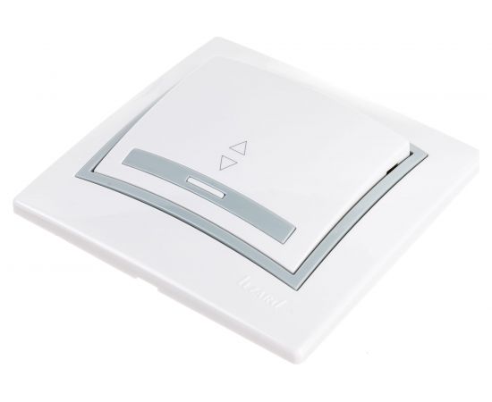 Выключатель Lezard Мира х1 прох белый с вст сер 701-0215-105 – изображение 2