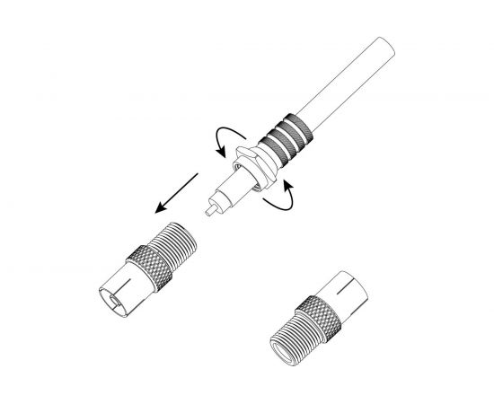 Переходник ЭРА Simple RSA02 гнездо F - гнездо TV Б0048291 – изображение 2