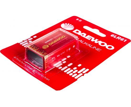 Алкалиновая батарейка DAEWOO 6LR61 ENERGY Alkaline 2021 BL-1 5029729 – изображение 2