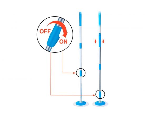 Швабра с отжимом и ведром SOKOLTEC S600BL 13203056 – изображение 3