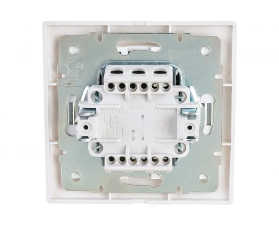 Выключатель Lezard Мира х1 прох белый с вст сер 701-0215-105 – изображение 3