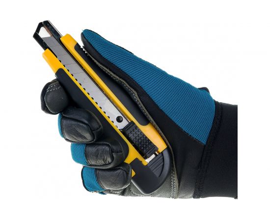 Строительный нож Biber 50118 усиленный, обрезиненный корпус, с прямоугольным фиксатором тов-202805 – изображение 3