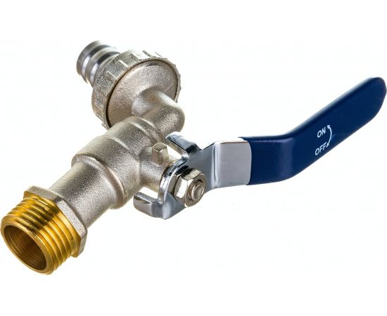 Шаровой кран со штуцером RM 1/2 водоразборный, никелированный, ручка VN-BN12 – изображение 3