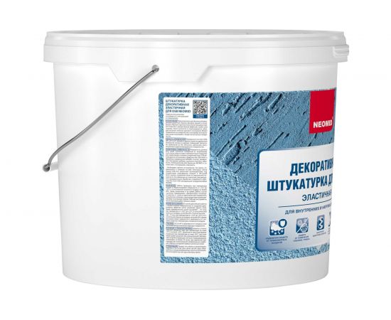 Штукатурка декоративная эластичная для плит OSB ""Короед"" (16 кг; бежевый) Neomid Н-Короед-16/беж – изображение 4