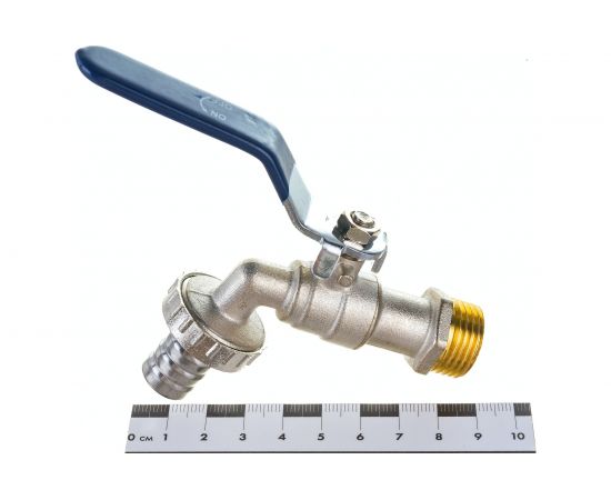 Шаровой кран со штуцером RM 1/2 водоразборный, никелированный, ручка VN-BN12 – изображение 4