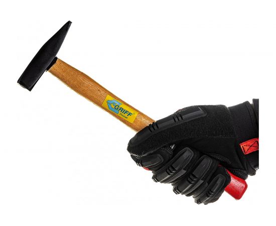 Слесарный молоток GRIFF HL0001 200 г, квадратный боек, с деревянной ручкой 015191 – изображение 4