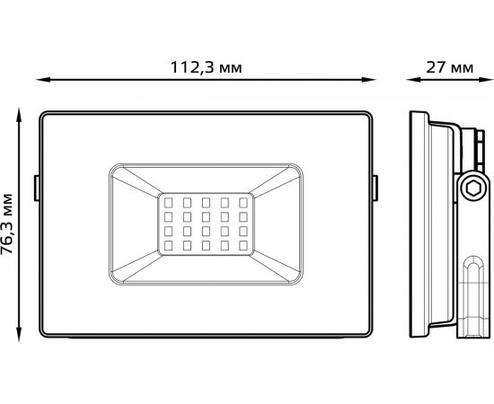 Светодиодный прожектор Gauss Elementary 20W 1320lm IP65 6500К черный ПРОМО 613100320P – изображение 6