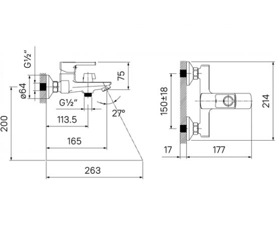 Смеситель IDDIS Bild для ванны BILSB00i02WA – изображение 6