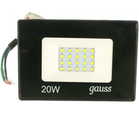 Светодиодный прожектор Gauss Elementary 20W 1320lm IP65 6500К черный ПРОМО 613100320P – изображение 7