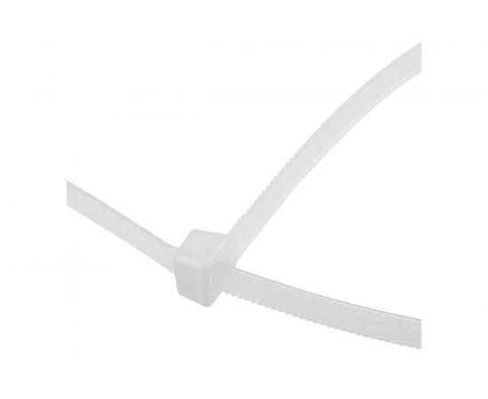 Нейлоновая хомут-стяжка с тройным замком REXANT 300x7,6 мм, белая, упаковка 100 шт. 67-0302 