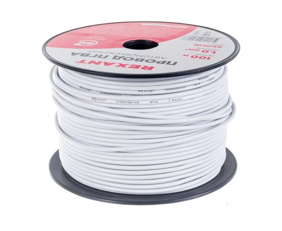 Провод ПГВА REXANT 1х1.00 кв.мм, белый, бухта 100 м 01-6521 
