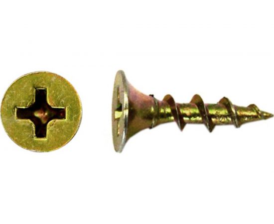 Саморез по дереву КРЕП-КОМП жёлтый цинк PH-2, 3,5х19, 150 шт. ждп1935мф 