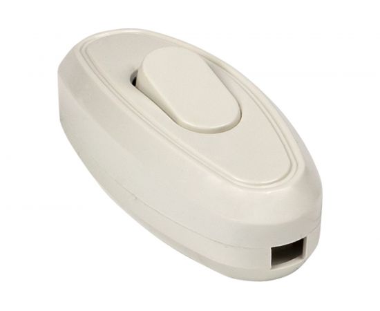 Выключатель на шнур для бра EKF проходной, белый, 6А APB6-10 