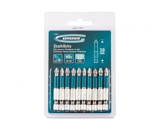 Набор бит (10 шт; PH2х50 мм) GROSS 11264 