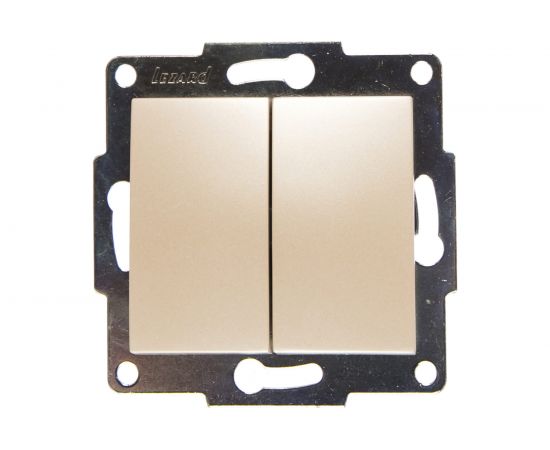 Двойной выключатель LEZARD KARINA жемчужно-белый перламутр 707-3088-101 