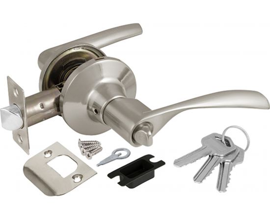 Ручка защелка AJAX 6010 SN-E кл./фик. мат. никель 39521 