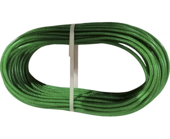 Стальной латунированный трос с покрытием полиамид BEFAST 4.0 погодоустойчивый, зелен, 20м TCO040GS 