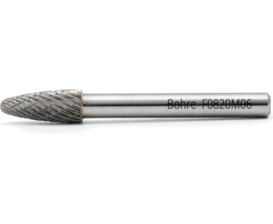 Борфреза парабола (тип формы - F; 8х20х6х65 мм) Bohre КБ001422 – изображение 2