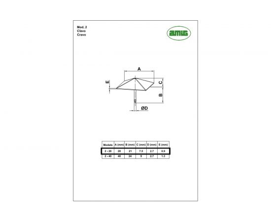 Декоративный гвоздь Amig покрытие антик 19211 – изображение 2