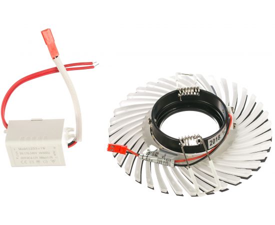 Светильник, Круг/узор, Белый, Gu5.3, 3W, LED 4000K Gauss Backlight BL132 – изображение 2