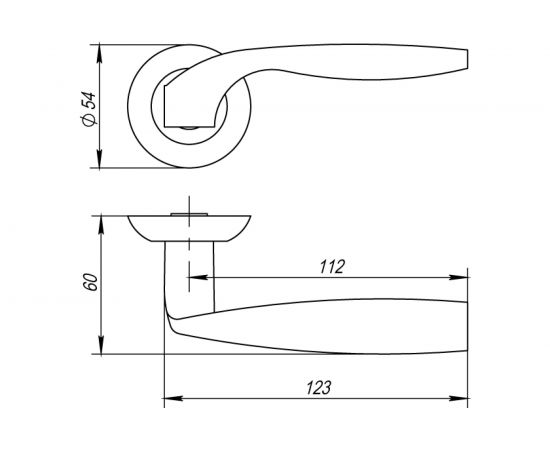 Раздельная ручка Fuaro BOSTON AR CP-8 хром, квадрат 8x140 мм, стяжки M4 10х50х50 35663 – изображение 2