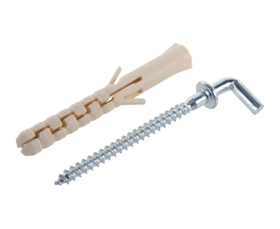 Крюк-шуруп ЕВРОПАРТНЕР L-обр. Zn d4,5хL68 мм, с манжетой, 2 шт. 13 3008 1 – изображение 2