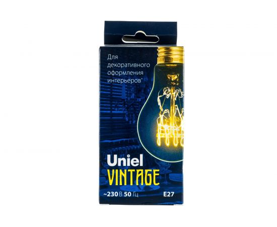 Лампа накаливания Uniel Vintage. Форма A IL-V-A60-60/GOLDEN/E27 SW01 UL-00000476 – изображение 2
