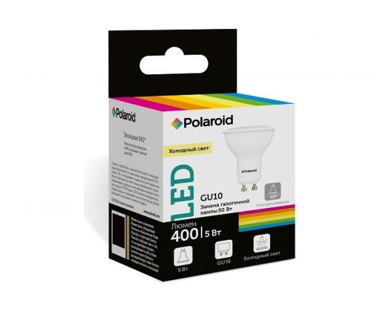 Светодиодная лампа Polaroid 220V GU10 5W 4000K GU10 400lm PL-GU10504 – изображение 2