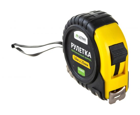 Рулетка Ultima Lite, 10мх25мм, обрезиненный пластиковый корпус, 131033 – изображение 3