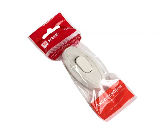 Выключатель на шнур для бра EKF проходной, белый, 6А APB6-10 – изображение 3