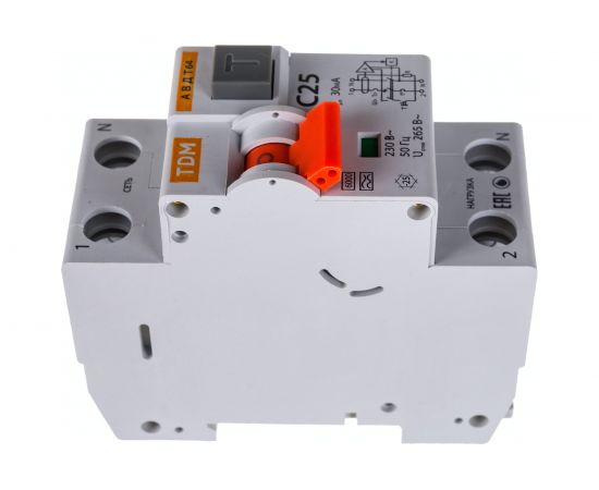 Автоматический выключатель дифференциального тока TDM АВДТ 64 C25 30мА SQ0205-0006 – изображение 3