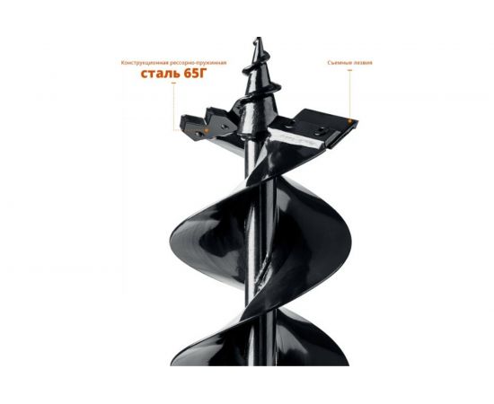 Шнек для мотобуров, мерзлый грунт, 150 мм, двухзаходный, Зубр 7052-15 – изображение 3