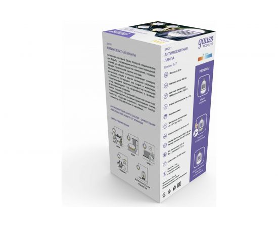 Антимоскитная лампа Gauss Mosquito, 6 Вт, E27, 1/40 GMQ01 – изображение 5