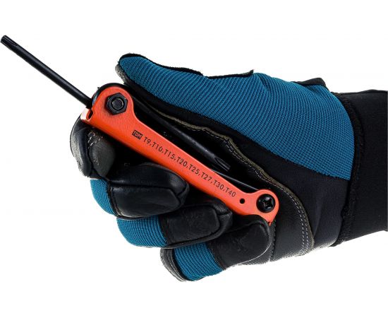 Набор ключей TDM Гранит TORX раскладной 8 шт. T9 - T40, углеродистая сталь, блистер SQ1020-0211 – изображение 5