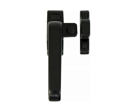 Ручка-засов Amig оконная, левая, алюминий, черная Gamma (D) NE 