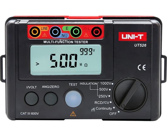 Цифровой тестер УЗО, измеритель заземления и сопротивления изоляции UNI-T UT526 00-00000191 