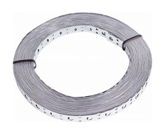 Монтажная оцинкованная лента полоса REXANT перфорированная прямая 20х0,55 мм, рулон 25 м 07-7120-4 