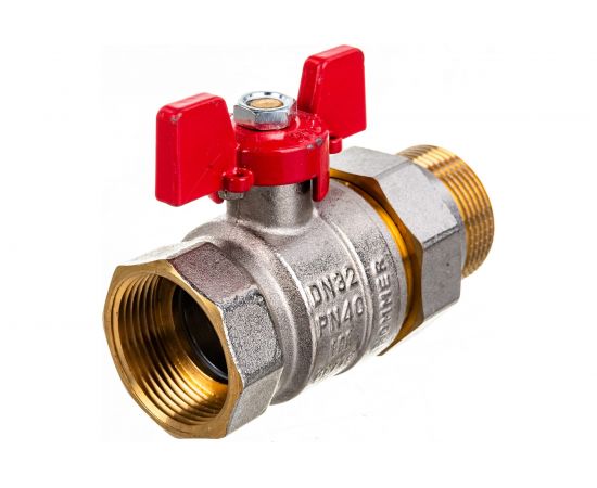 Шаровой кран ROMMER с американкой 1 1/4" ВН/НР RBV-0005-0510232 