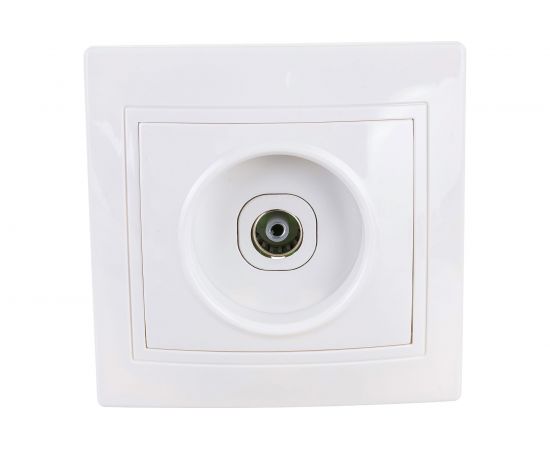 Телевизионная 1местная розетка IEK КВАРТА белый EAK10-K01-DM 