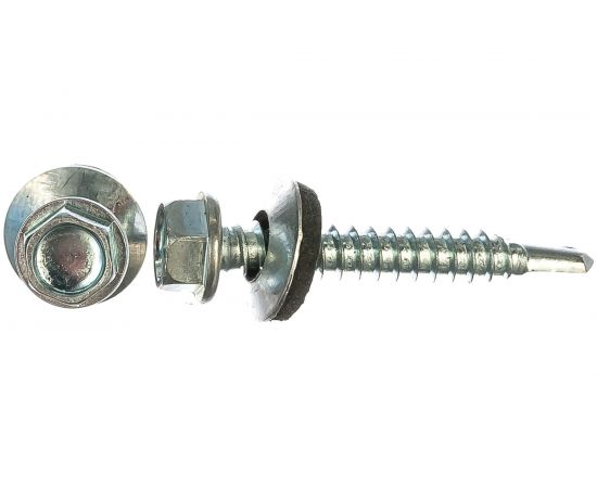 Кровельный саморез с шайбой EPDM Kenner цинк 5,5х38 200шт ск5538ф 