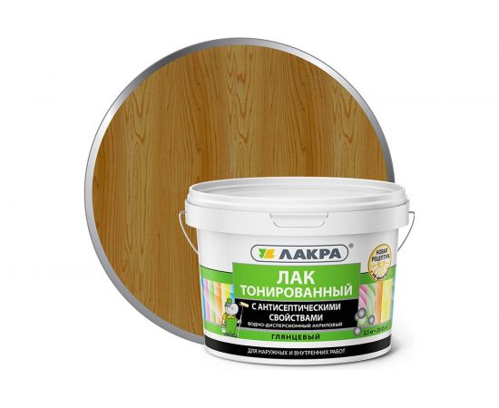 Тонированный лак Лакра дуб, в/д, 2.5 кг 90001353176 