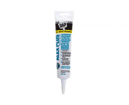 Акрилово-латексный герметик с добавками силикона DAP ALEX PLUS 162 мл белый 7079830128 