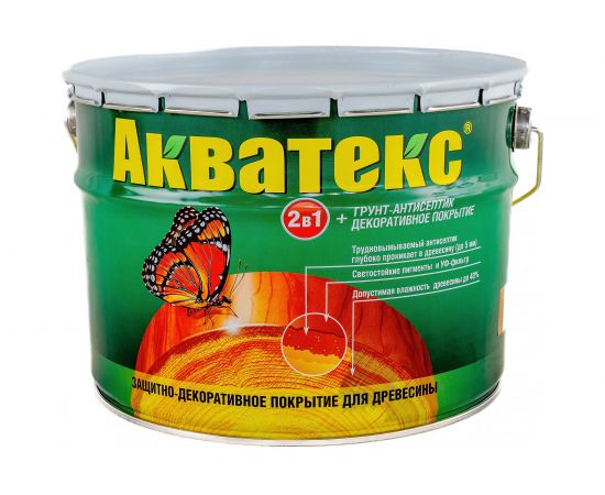 Защитно-декоративное покрытие для древесины Акватекс дуб 10 л 518 – изображение 2