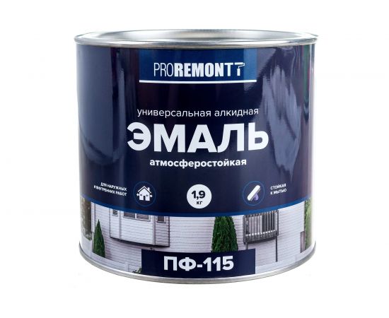 Эмаль PROREMONTT ПФ-115 красная, 1.9 кг Лк-00004469 – изображение 2
