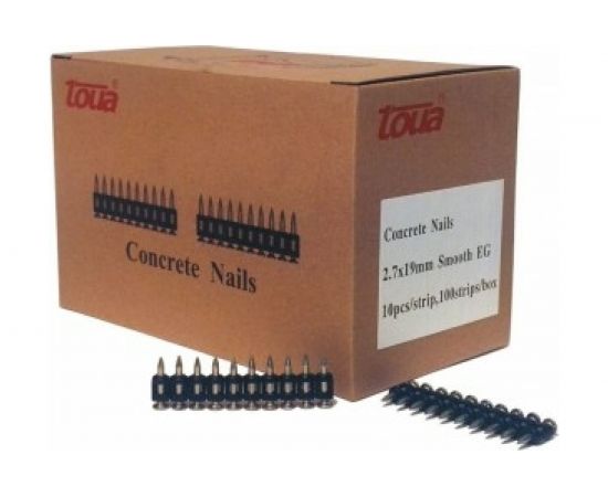 Гвозди по бетону (2,7х19 мм; 1000 шт.) TOUA 2719smoothEG – изображение 2