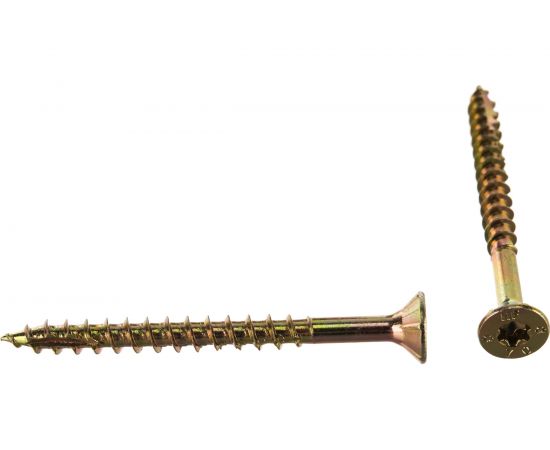 Универсальный саморез конструкц. ГОСКРЕП 6,0 x 70 желт., потай TX30 10шт 14-0016520 – изображение 2