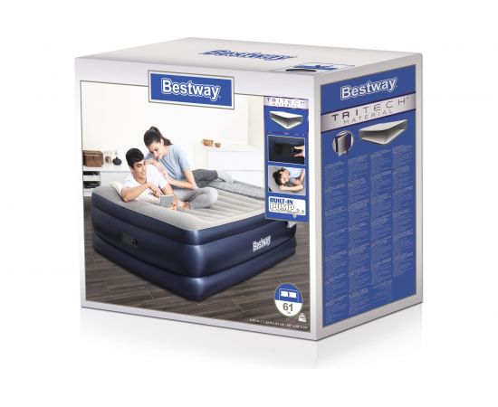 Надувная кровать Bestway Tritech Airbed 203х152х61 см, встроенный электронасос 67690 BW – изображение 2